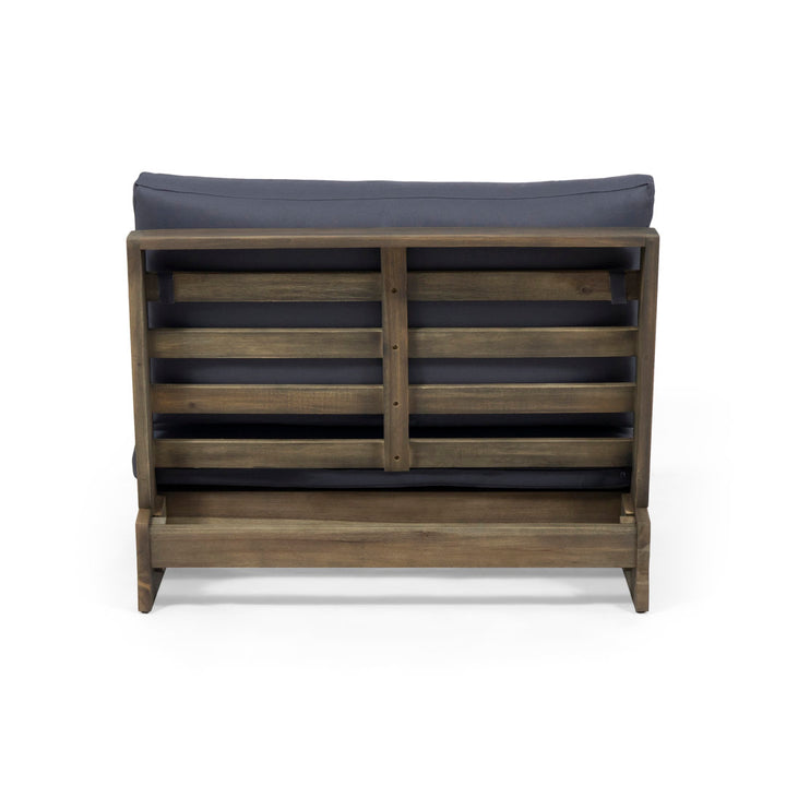 Louise Patio Chair with Cushions AllModern Frame Color/Cushion Color: Gray Frame/Dark Gray Cushion