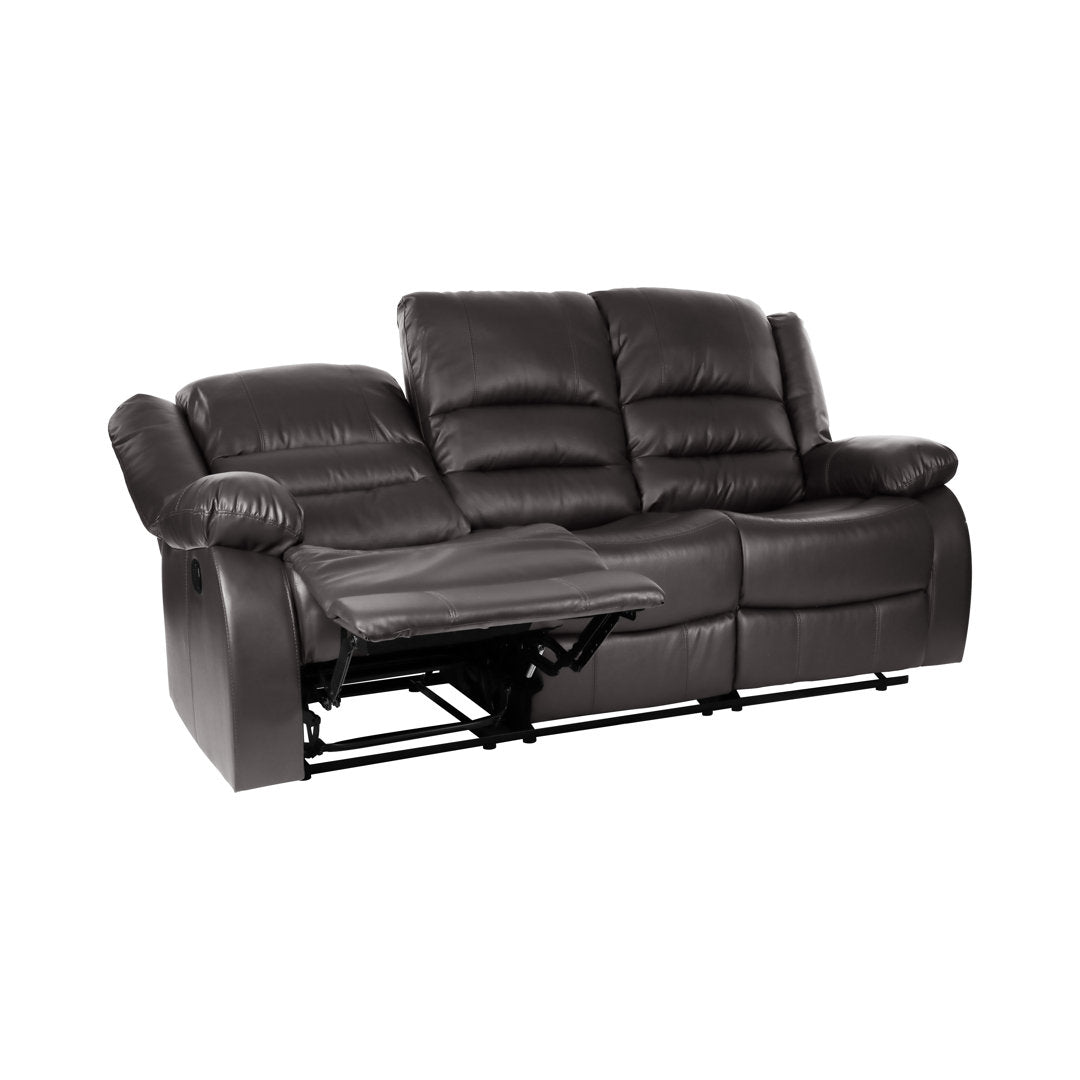 Jianyu 82" Faux Leather Pillow Top Arm Reclining Sofa Red Barrel Studio® Fabric: Brown Faux Leather