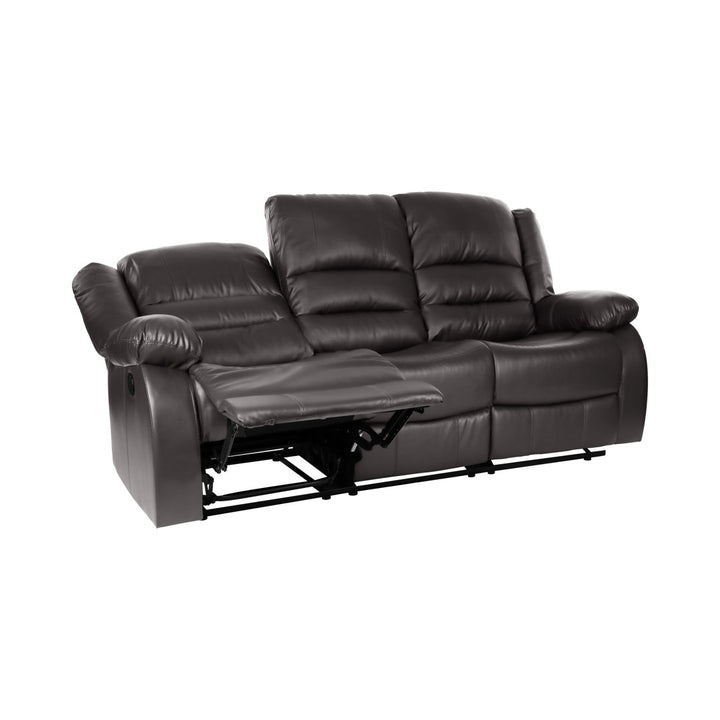 Jianyu 82" Faux Leather Pillow Top Arm Reclining Sofa Red Barrel Studio® Fabric: Brown Faux Leather