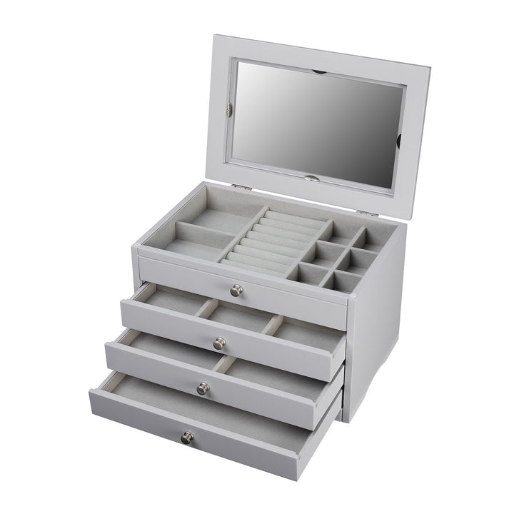 Elegant Jewelry Box Charlton Home® Finish: Gray