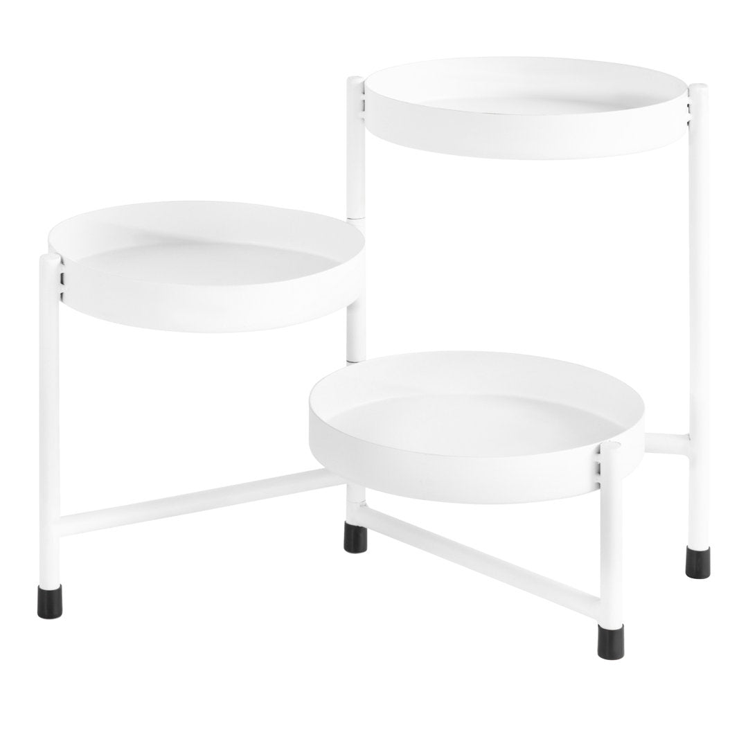 Oquendo Round Multi-tiered Plant Stand Ivy Bronx Color: White