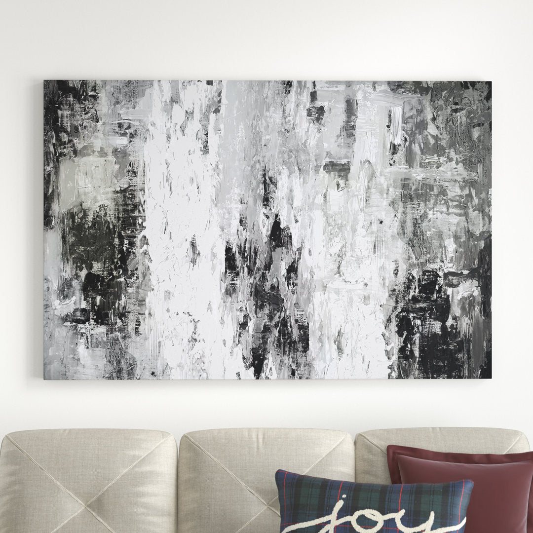 Black And White Abstract IV by PI Studio - Wrapped Canvas Print The Twillery Co.® Size: 40" H x 60" W x 1.5" D Format: Wrapped Canvas
