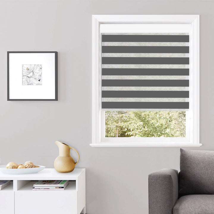 Robbe Semi-Sheer Roller Shade Wade Logan® Blind Size: 33"W x 84"L Finish: Gray