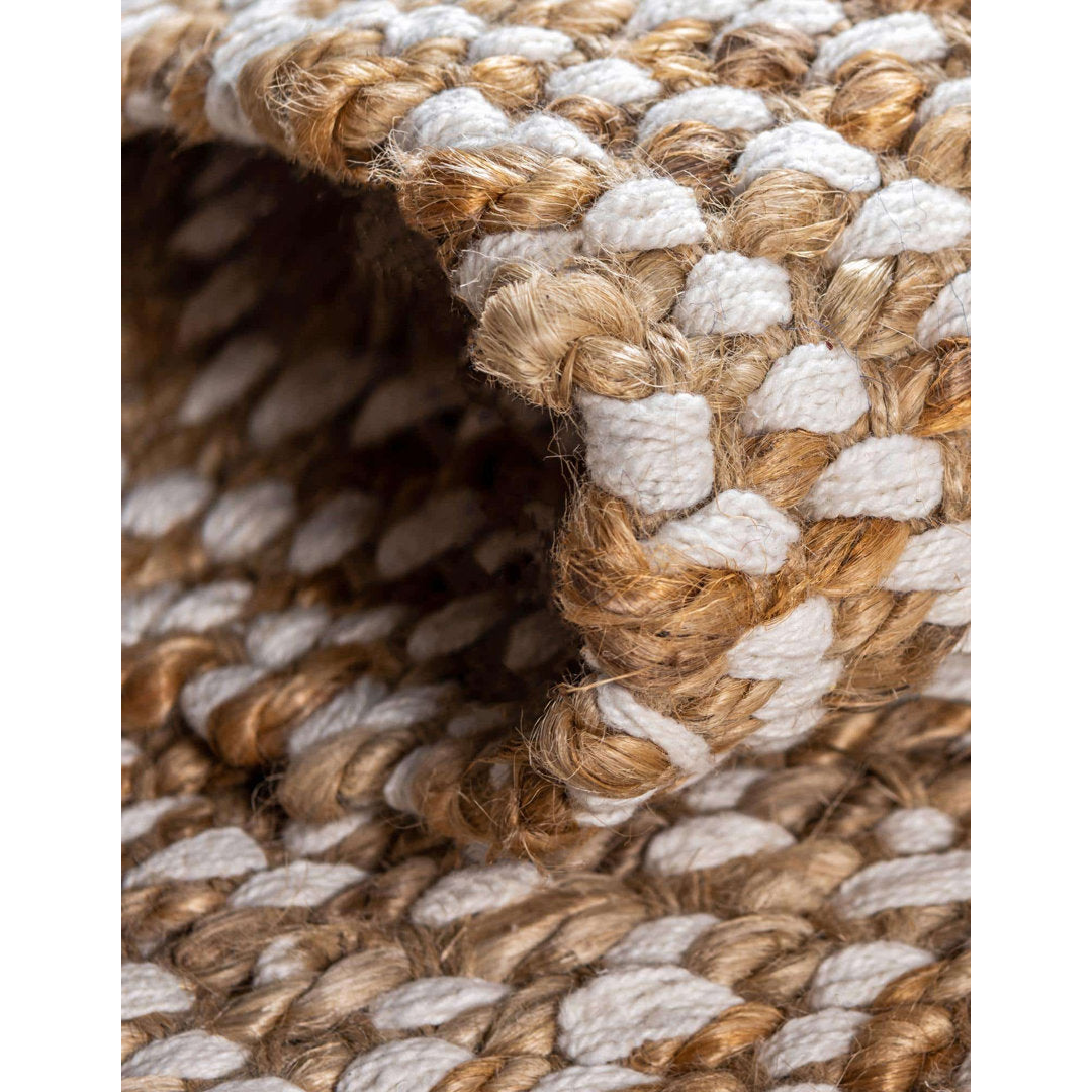 Geometric Handmade Braided Natural Rug Dakota Fields Rug Size: Rectangle 10' x 14'1"