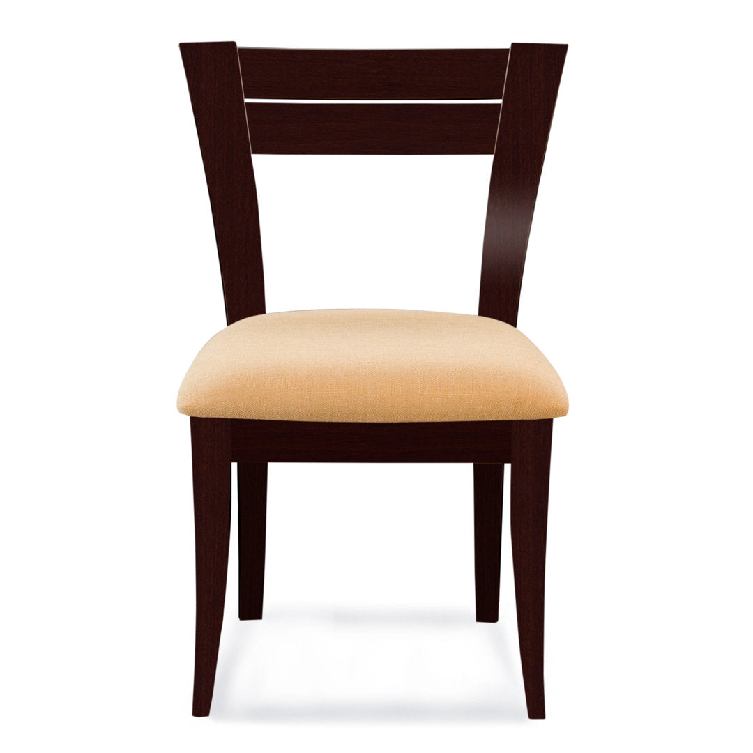 Claverley Ladder Back Side Chair Red Barrel Studio® Frame Color: Java, Upholstery Color: Flannel