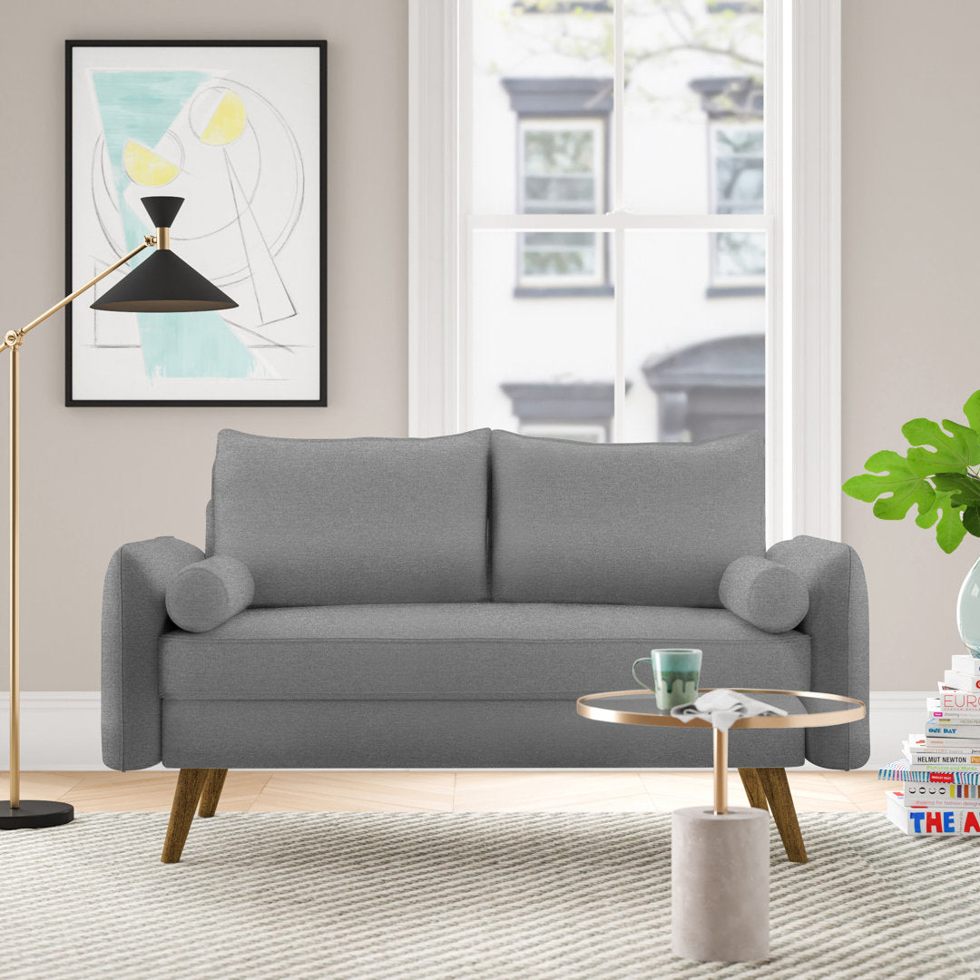Modway Revive Upholstered Fabric Loveseat Modway Upholstery Color: Light Grey Velvet