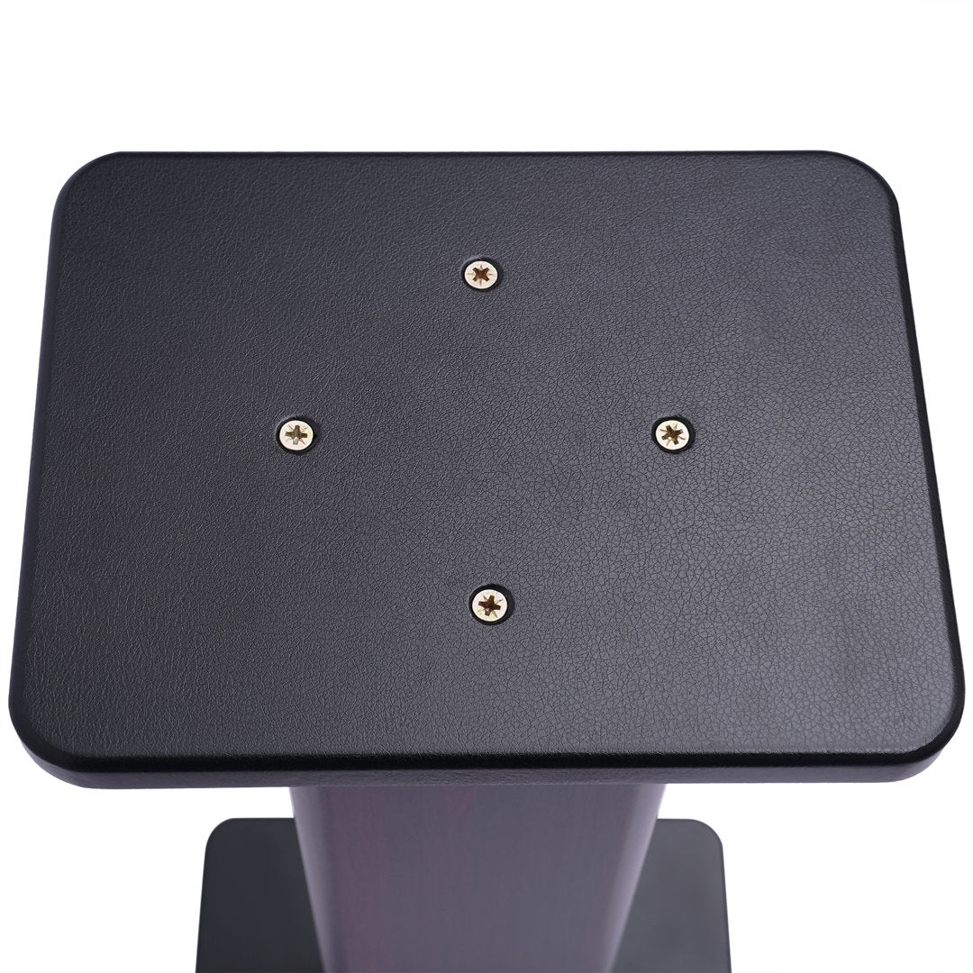Wood 27.6" Fixed Height Speaker Stand (Set of 2) Latitude Run® Finish: Dark Brown