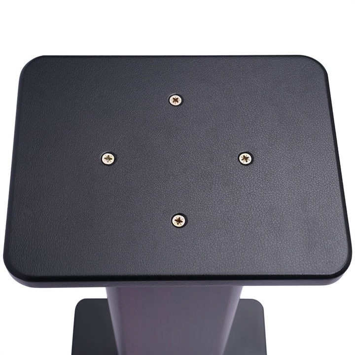 Wood 27.6" Fixed Height Speaker Stand (Set of 2) Latitude Run® Finish: Dark Brown