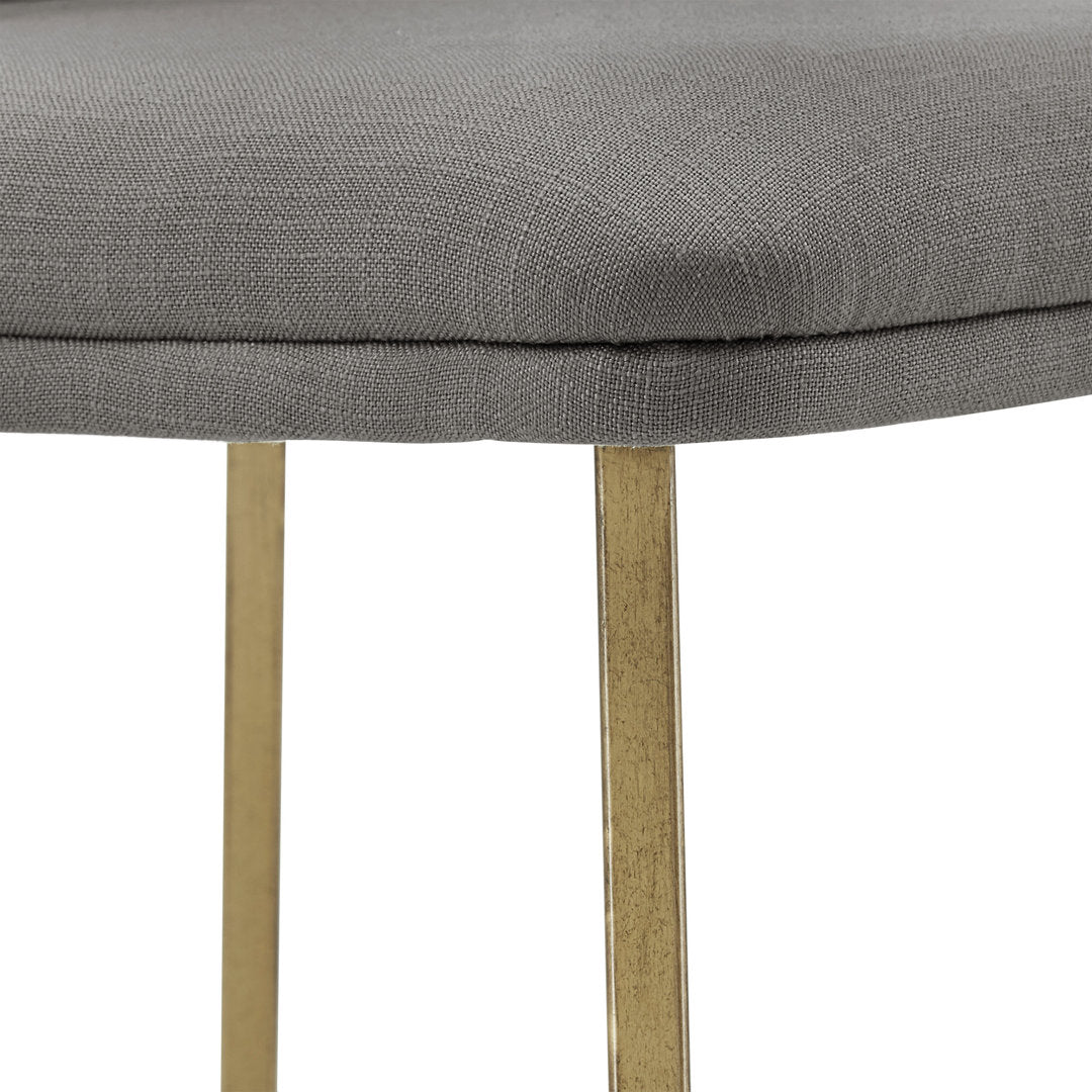 Ainhoa Linen Upholstered Side Chair (Set of 2) Etta Avenue™ Upholstery Color: Gray