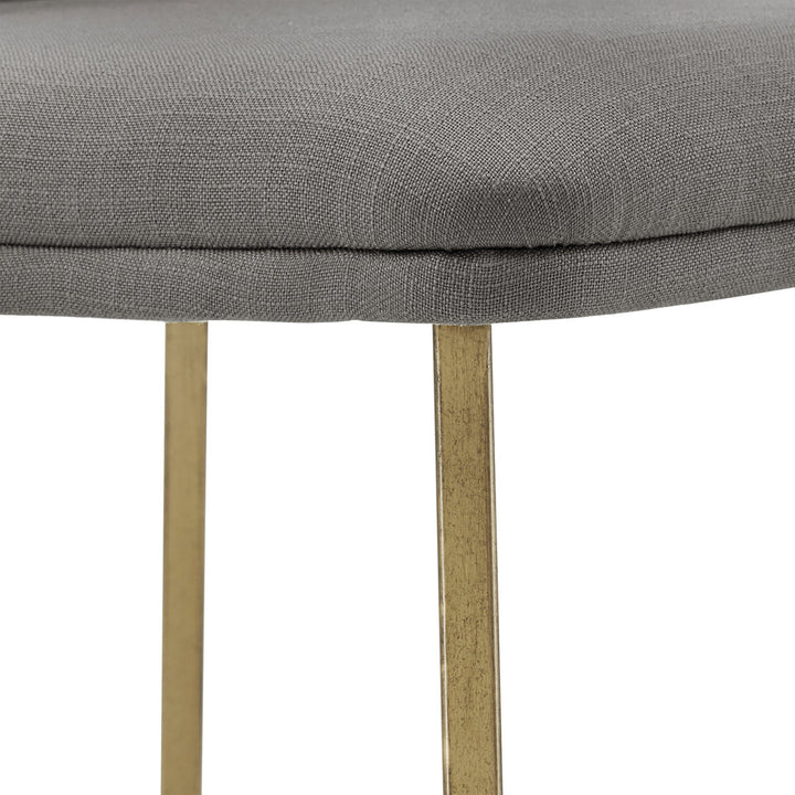 Ainhoa Linen Upholstered Side Chair (Set of 2) Etta Avenue™ Upholstery Color: Gray