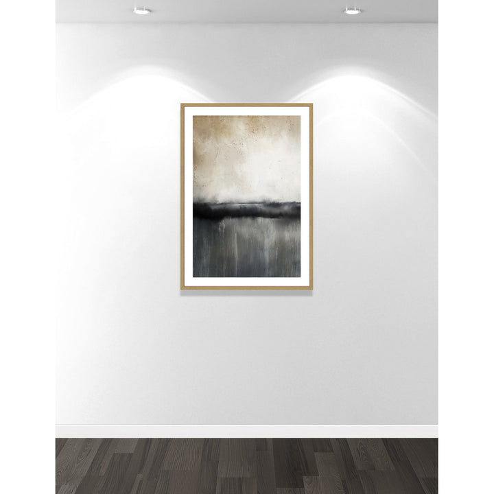Sunset by Kimberly Allen Print Joss & Main Size: 41.5" H x 29.5" W x 0.75" D Format: Beige Wood Framed Paper