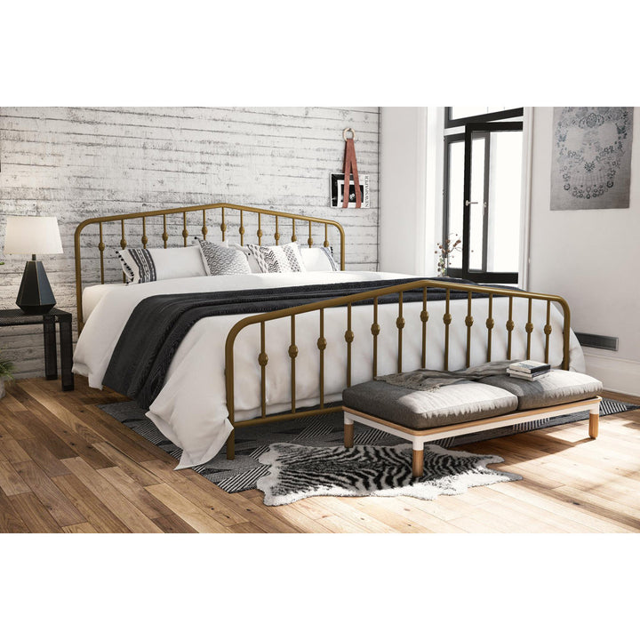 Bushwick Metal Platform Bed Novogratz Color: Gold Size: King