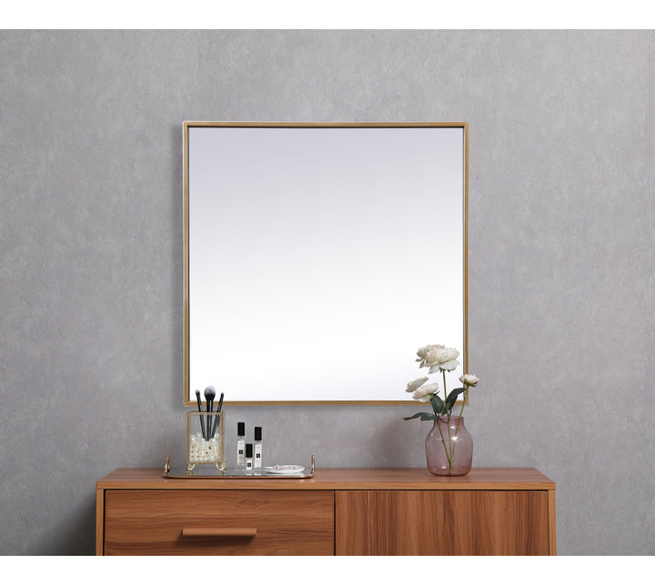 Valparaiso Accent Mirror Wade Logan® Size: 24"  x 24"  Finish: Brass