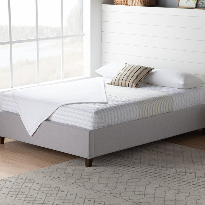 Hateya Upholstered Low Profile Platform Bed Winston Porter Color: Stone Mattress Size: Twin