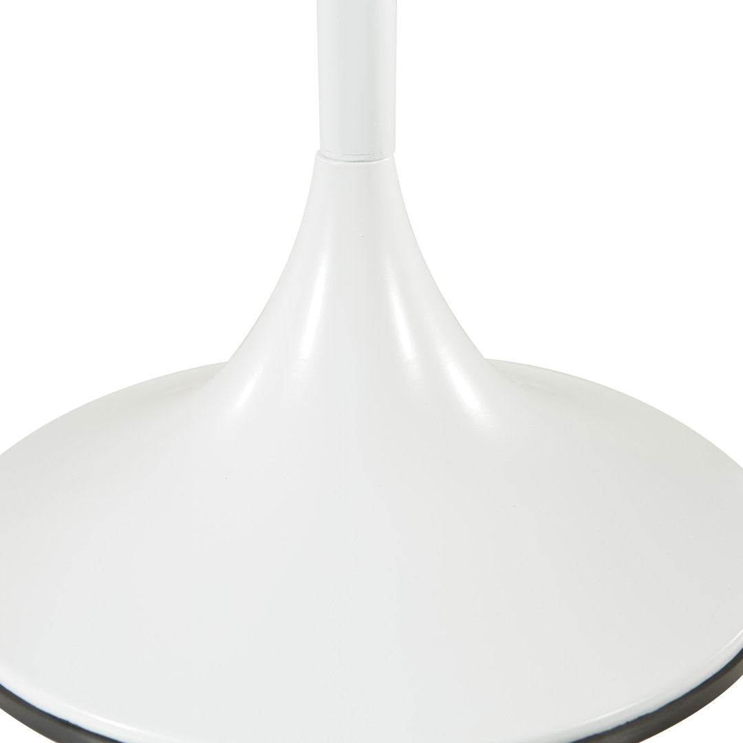 Mielke Pedestal End Table Orren Ellis Table Base Color: White