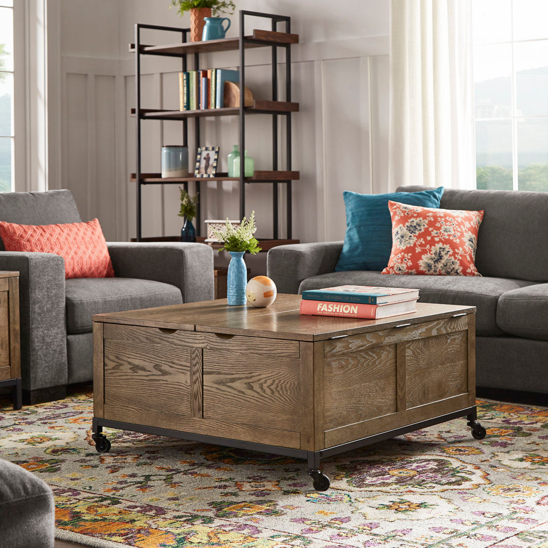 Brunswick Wheel Coffee Table with Storage Sand & Stable™