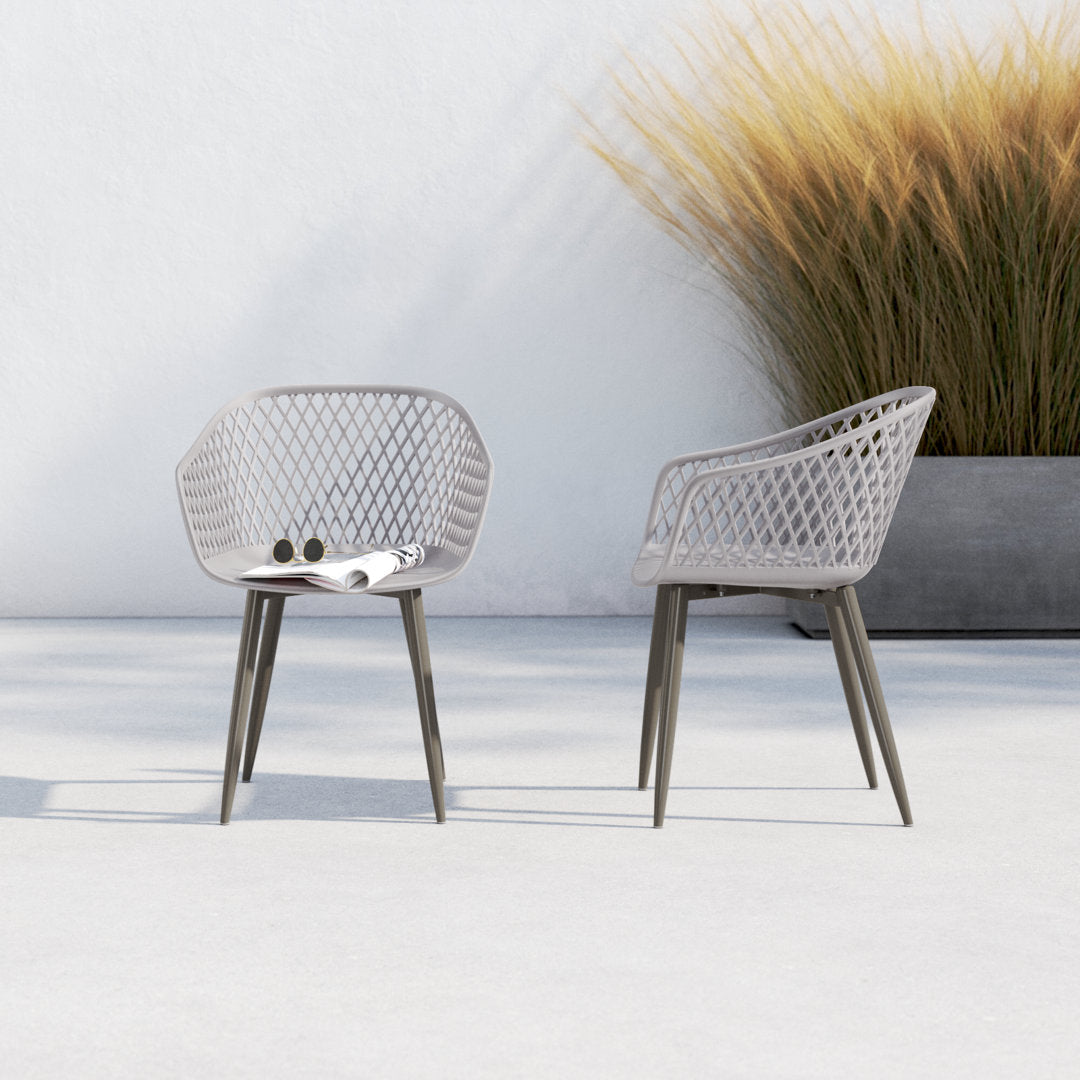 Newark Patio Dining Armchair (Set of 2) AllModern Color: Gray