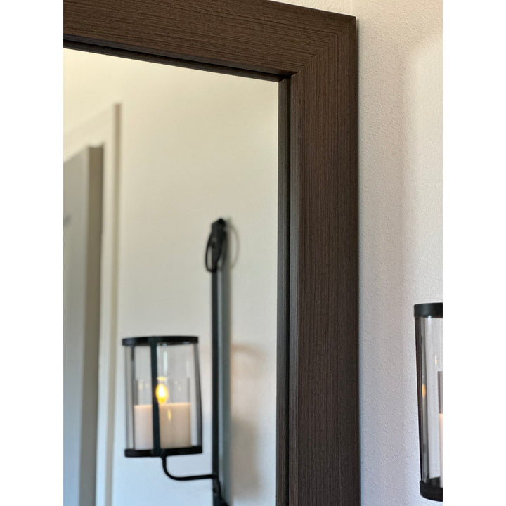 Shmuel Wood Framed with Safety Backing Ideal for Bathroom / Vanity Mirror Wade Logan® Size: 20" x 48" Finish: Dark Walnut
