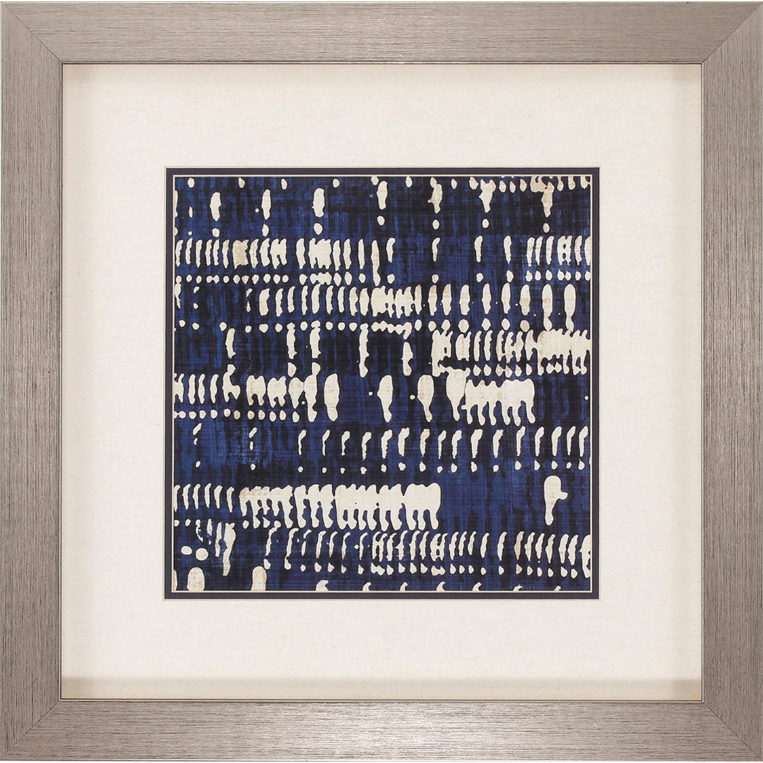 Indigo Batik - 4 Piece Frame Graphic Art Set on Paper (Set of 4) Dakota Fields