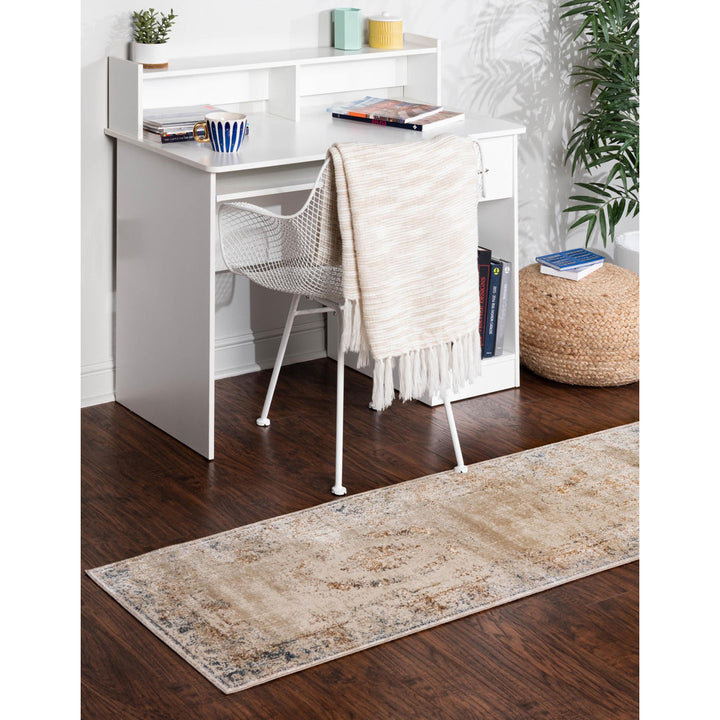 Arlindo Oriental Beige/Brown/Gray/Blue Area Rug Lark Manor™ Rug Size: Runner 2' x 8'