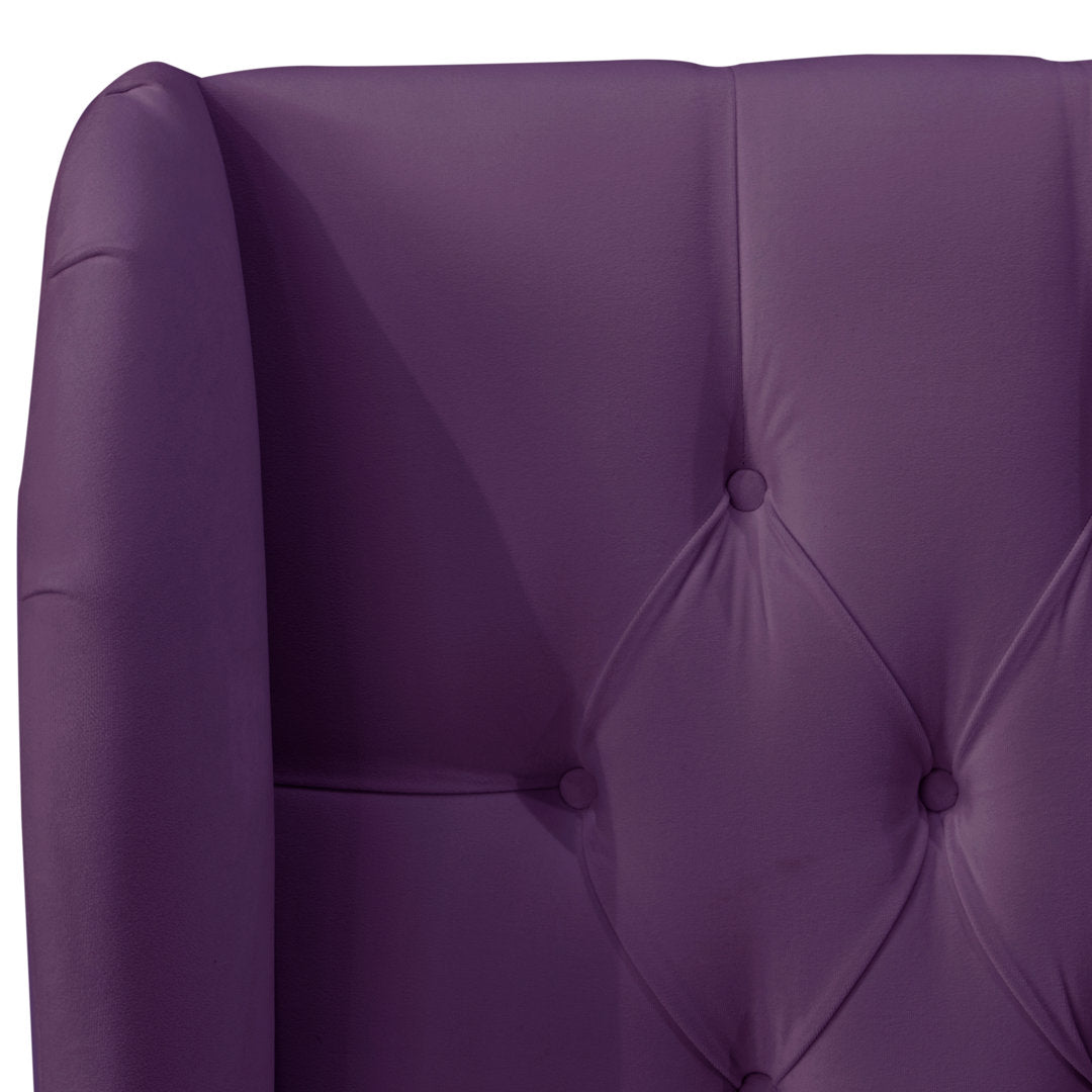 Knaresborough Tufted Upholstered Low Profile Standard Bed Greyleigh™ Size: Full Body Fabric: Classic Aubergine Velvet