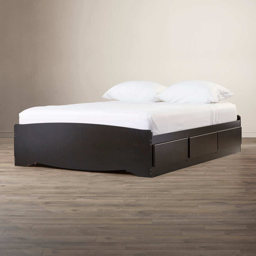 Keionna Mate's Platform Storage Bed with 6 Drawers Latitude Run® Color: Black Size: King