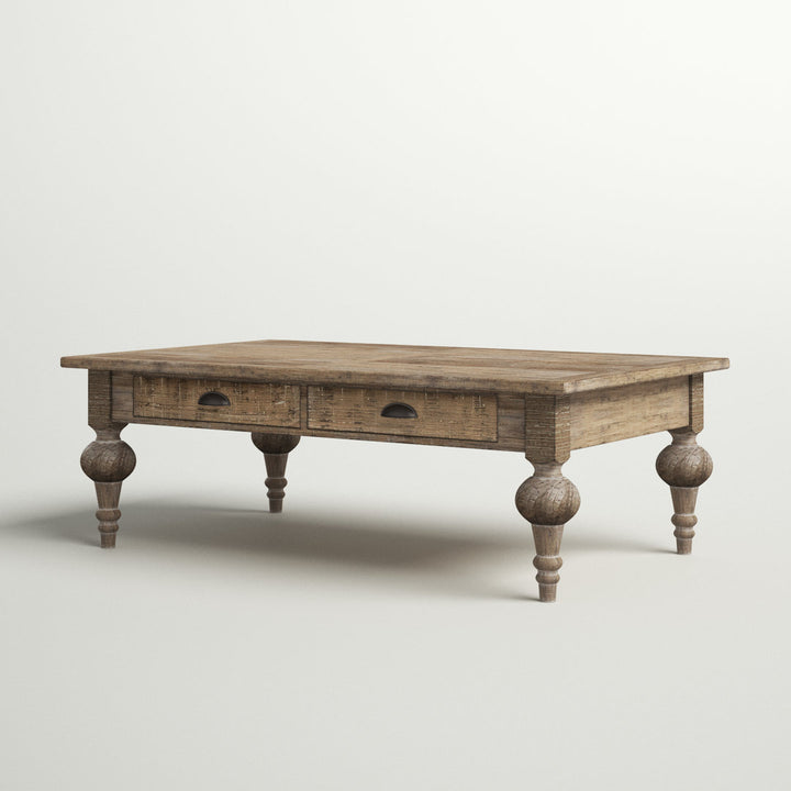 Clintwood Solid Wood 4 Legs Coffee Table Three Posts™
