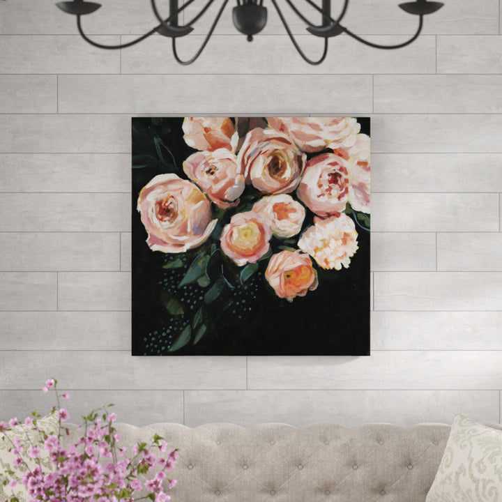 Peachy Blooms II' by Victoria Borges - Wrapped Canvas Painting on Canvas Winston Porter Size: 36" H x 36" W