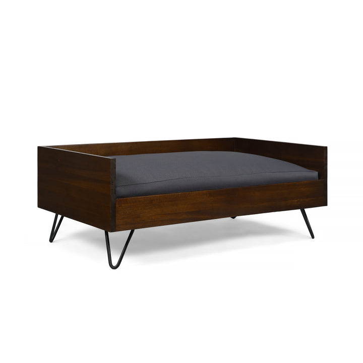 Kaylor Mid Century Modern Dog Sofa Tucker Murphy Pet™ Color: Dark Oak/Black/Dark Gray
