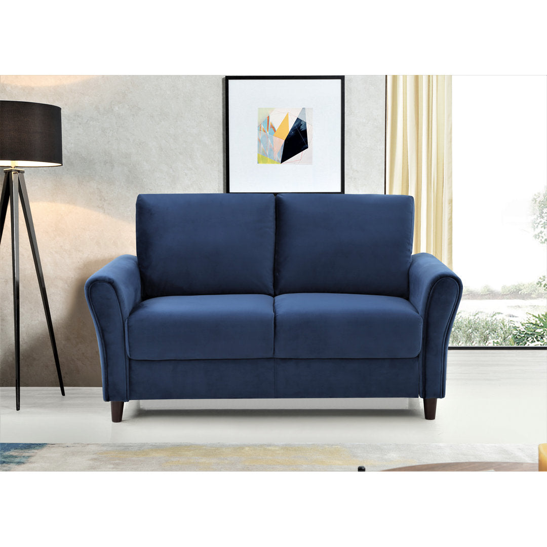 William Street Flared Arm Sofa House of Hampton® Size: 33.46" x 58.27" x 30.32" Fabric: Rose