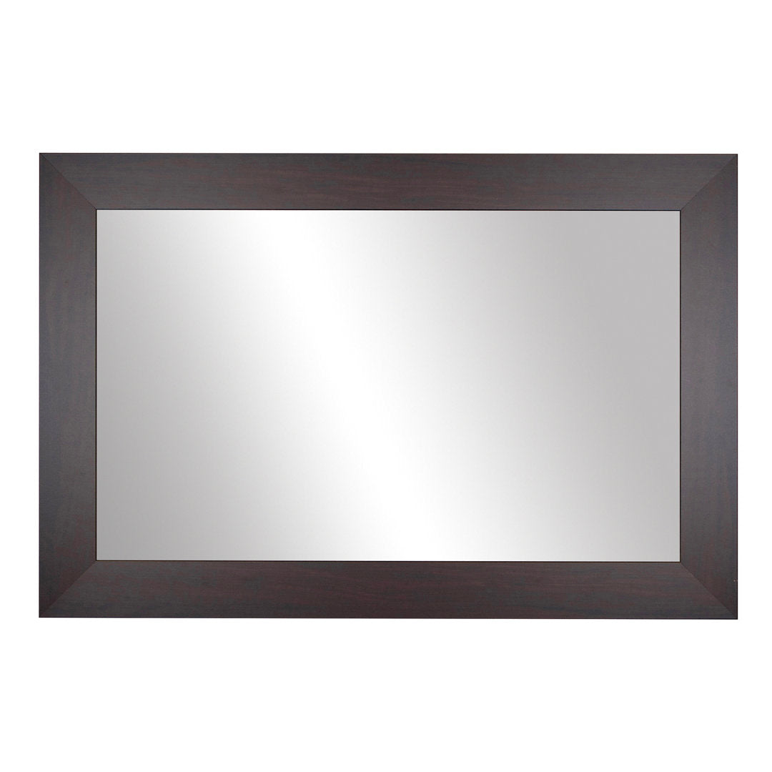 Shmuel Wood Framed with Safety Backing Ideal for Bathroom / Vanity Mirror Wade Logan® Size: 20" x 48" Finish: Dark Walnut