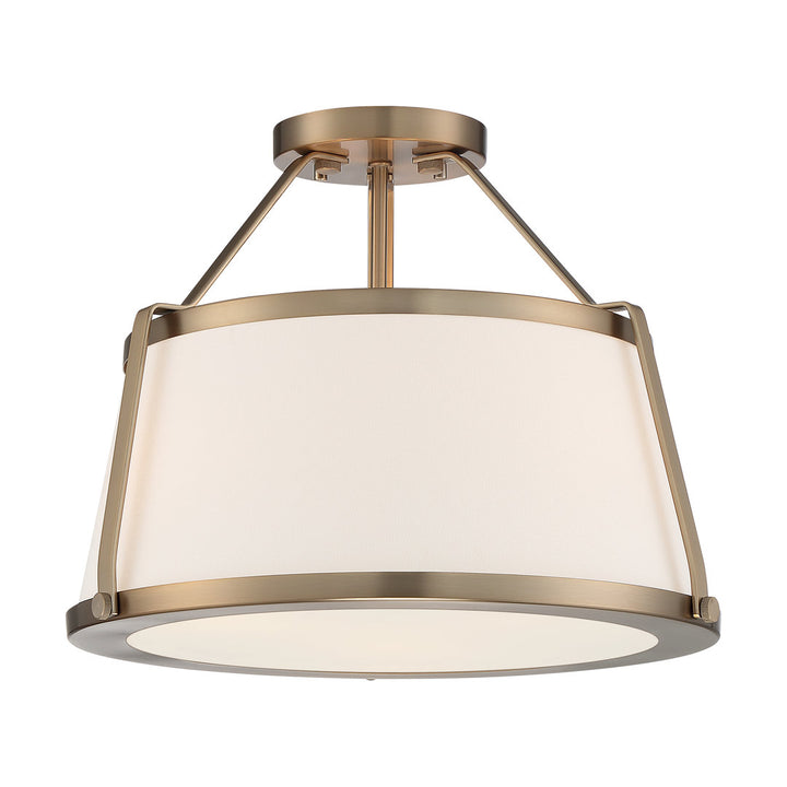Vonnie 3 -Light 15.5" Semi Flush Mount Joss & Main Fixture Finish: Burnished Brass