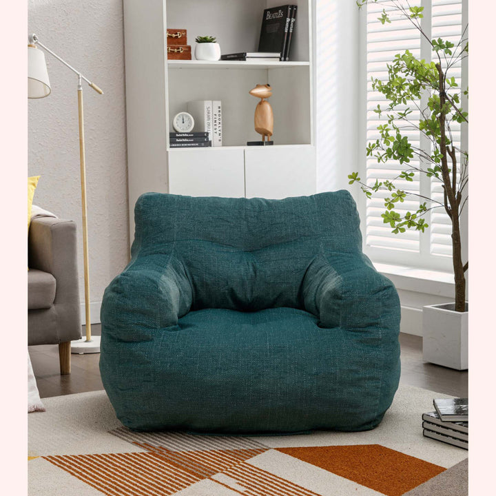 Medium Bean Bag Chair Viv + Rae™ Body Fabric: Green Linen