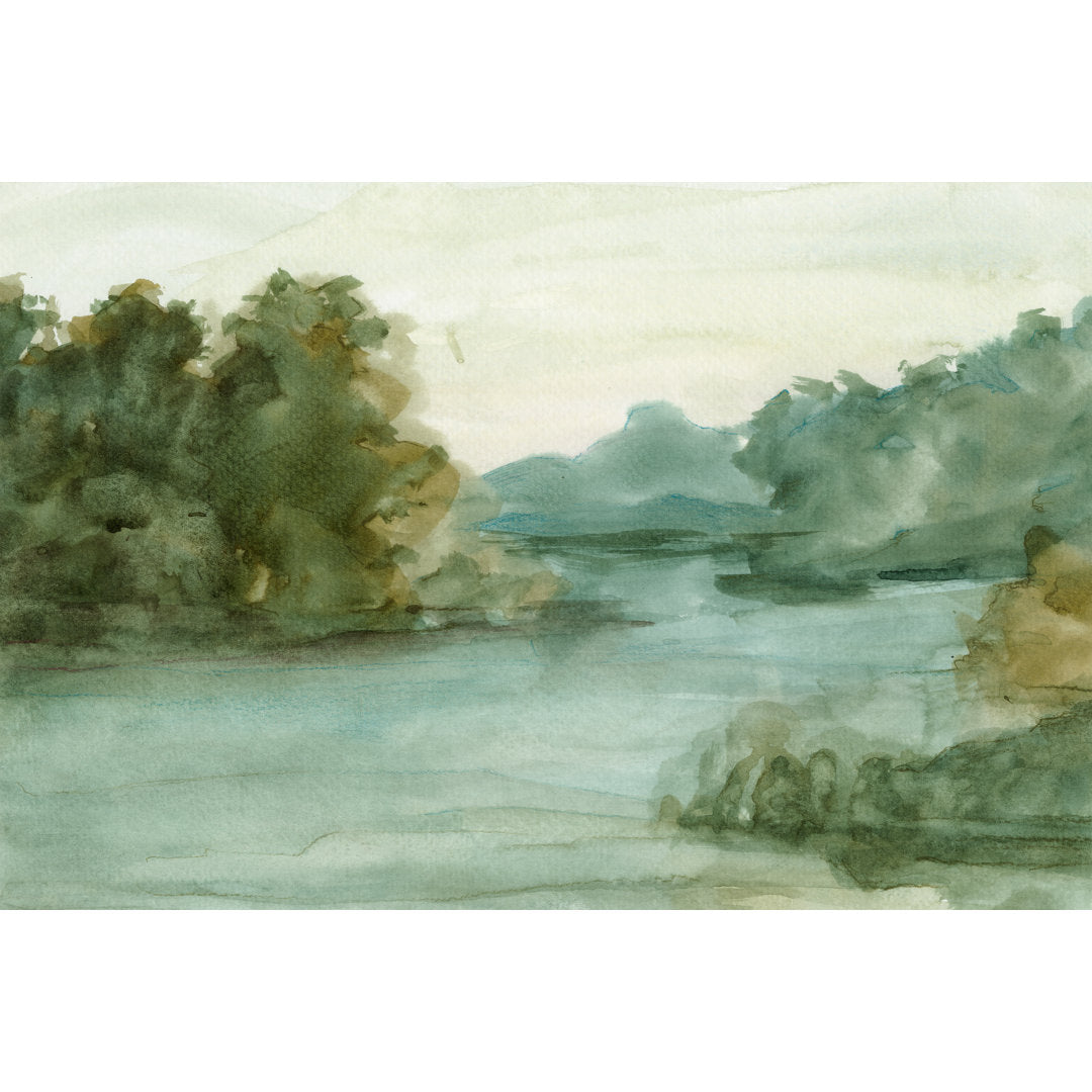 Watercolor Sketchbook I' Painting on Canvas Three Posts™ Size: 8" H x 12" W   Format: White Framed Print, Mat Included: No