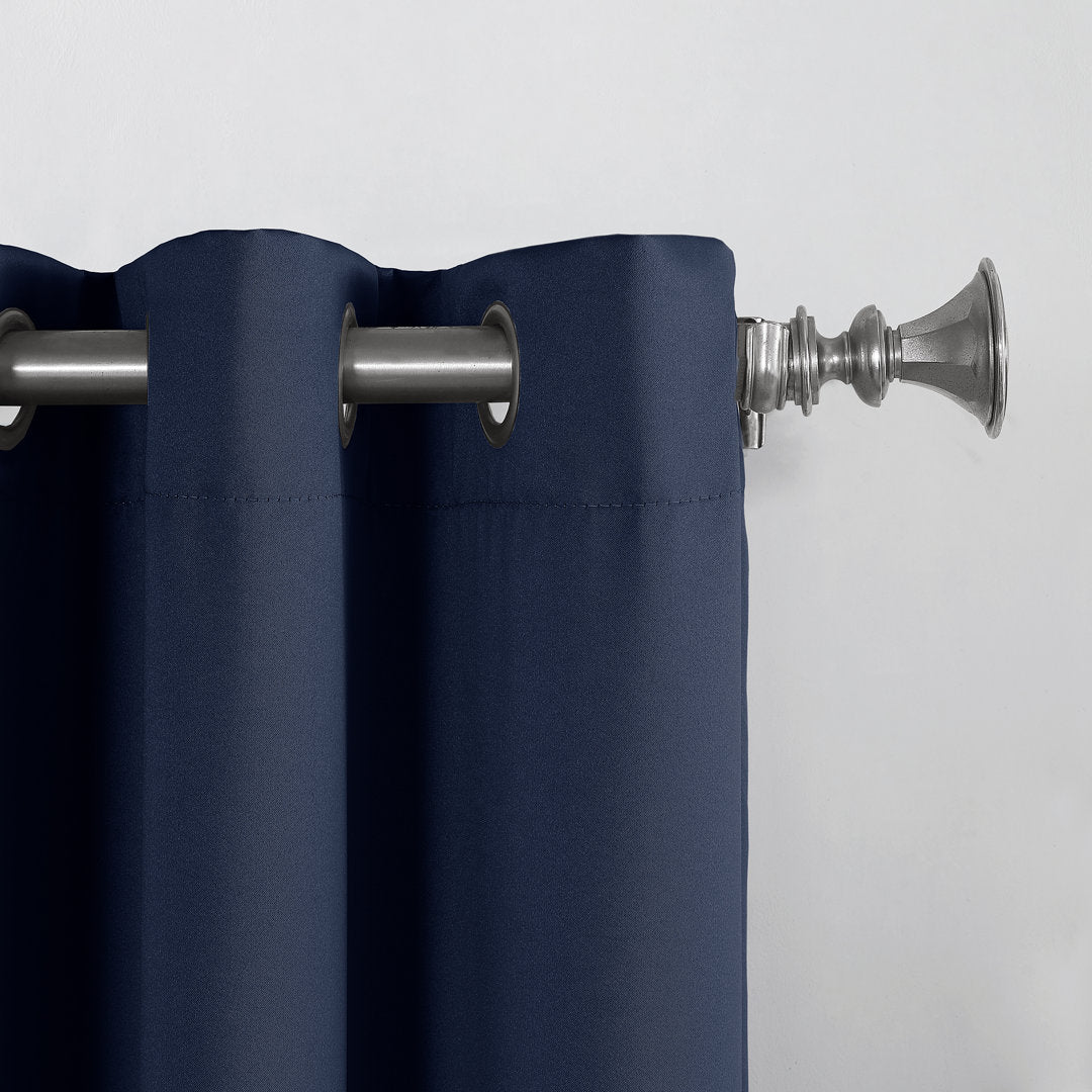Wayfair Basics Room Darkening Grommet Curtain Panel Wayfair Basics® Curtain Color: Navy Size per Panel: 40" W x 63" L
