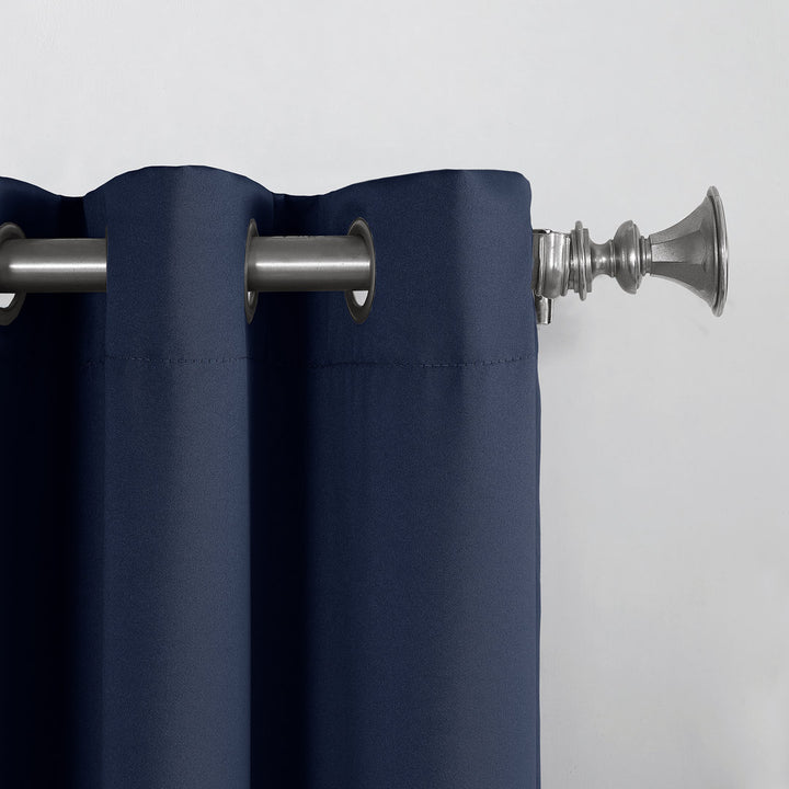 Wayfair Basics Room Darkening Grommet Curtain Panel Wayfair Basics® Curtain Color: Navy Size per Panel: 40" W x 63" L