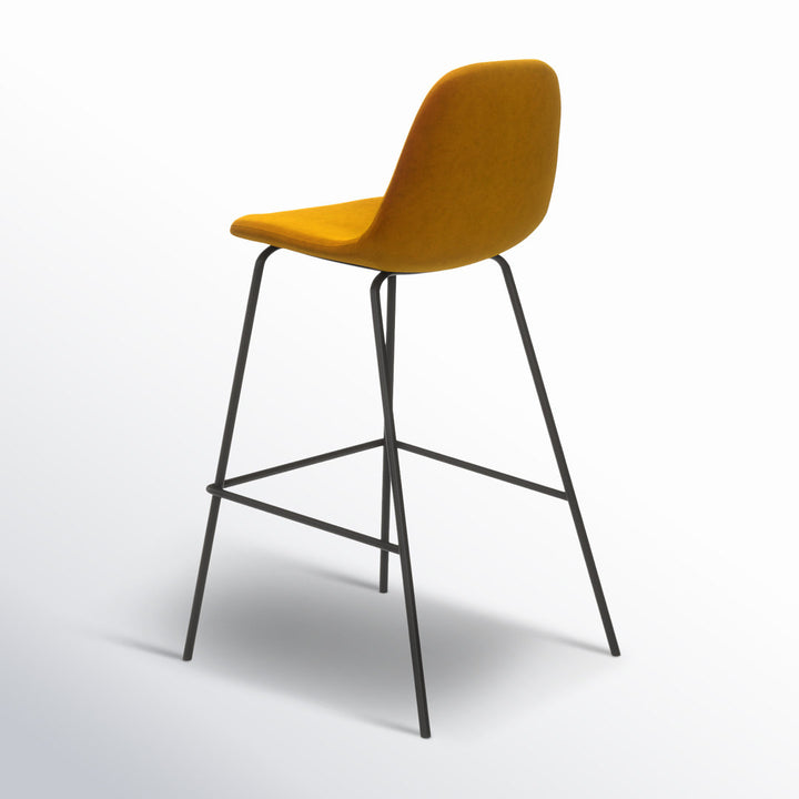 Kody Upholstered Bar & Counter Stool (Set of 2) AllModern Color: Bella Gold Performance Velvet Seat Height: Counter Stool (23.5" Seat Height)