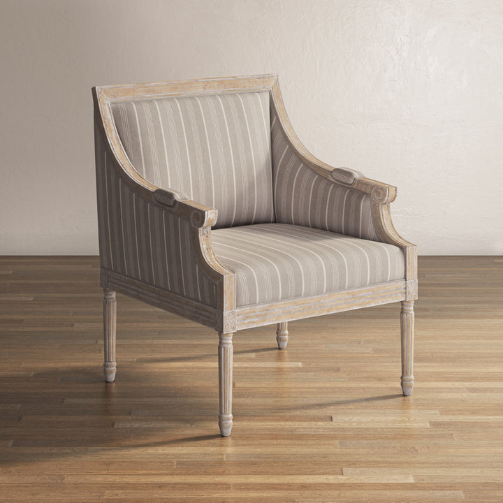 Rowena 29" Wide Armchair Birch Lane™ Fabric: Taupe Striped