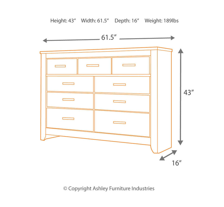 Arcada 7-Drawer 61.26'' W Dresser August Grove®