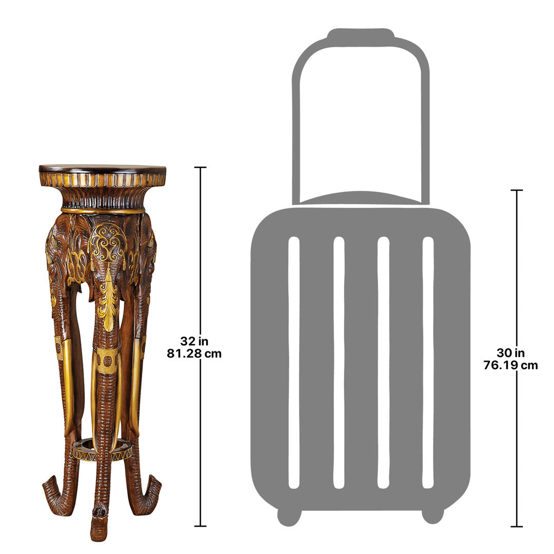 Majestic Elephant Pedestal Plant Stand Design Toscano