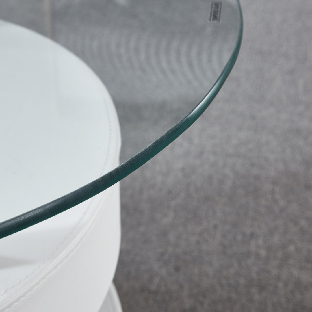 Addaly Abstract Coffee Table Orren Ellis Table Base Color: White