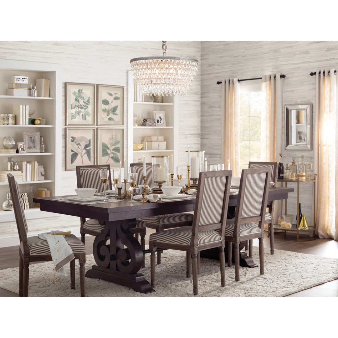 Kalysia 42'' Solid Wood Trestle Dining Table Canora Grey