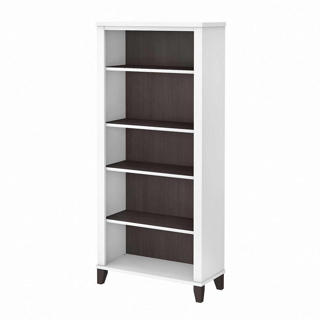 Magomed Bookcase Gracie Oaks Color: Storm Gray/White