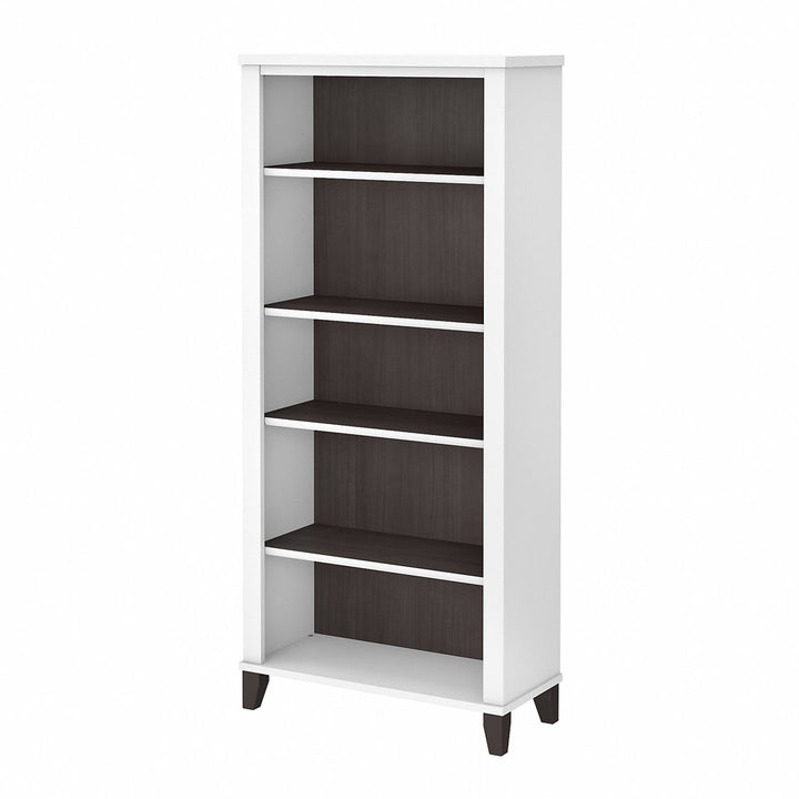 Magomed Bookcase Gracie Oaks Color: Storm Gray/White
