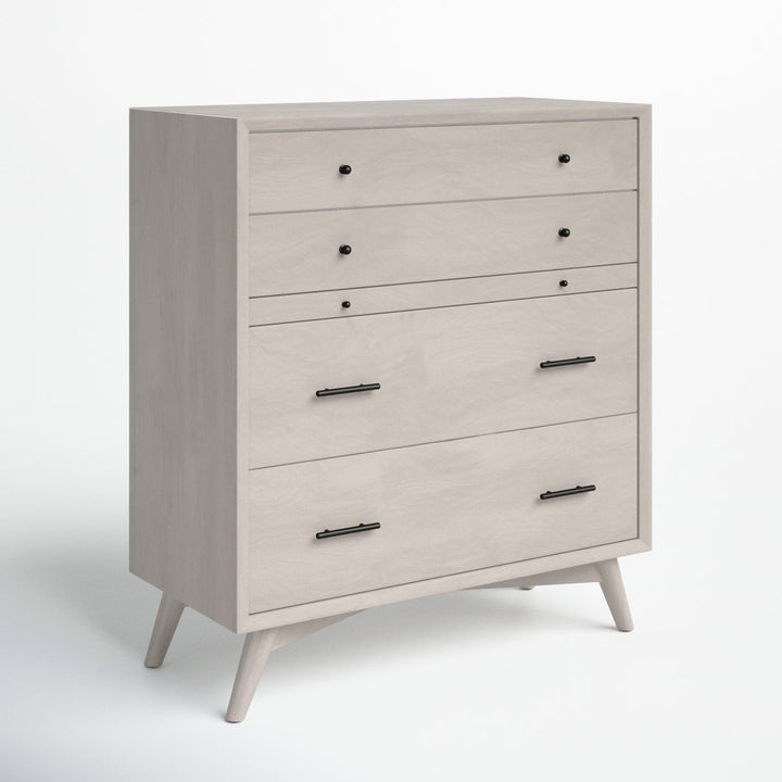 Williams 4 Drawer 38'' W Solid Wood Chest AllModern Color (Frame/Drawer): Gray