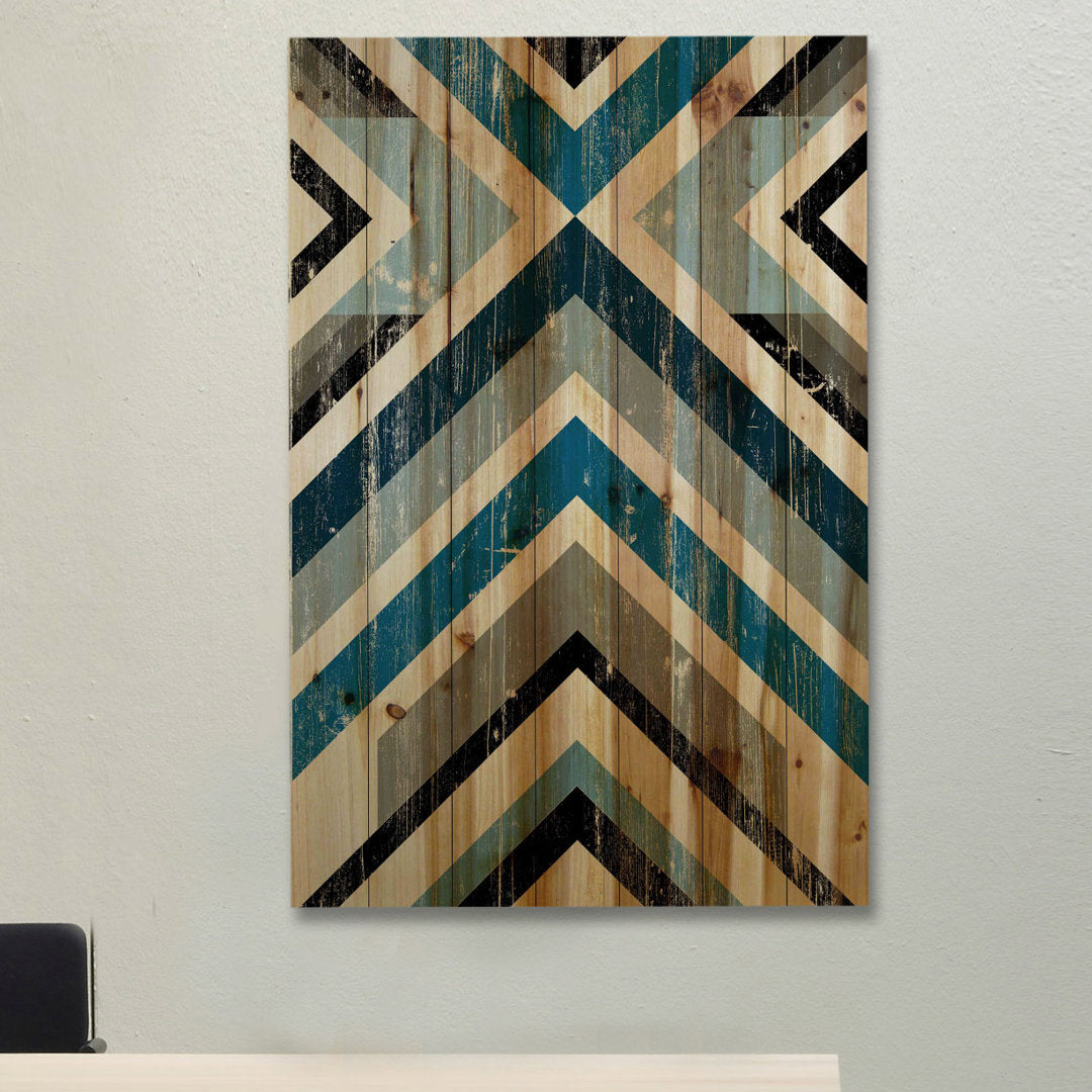 Climbing Vees - Print on Wood Wrought Studio™ Size: 18" H x 12" W x 1.5" D