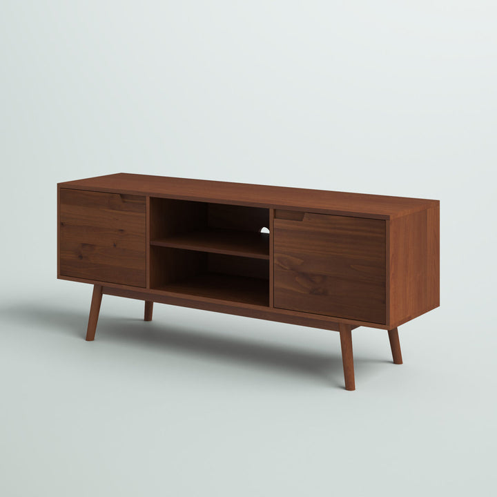 Giltner 58" Solid Wood 2-Door TV Stand for TVs up to 65" Mercury Row® Color: Walnut