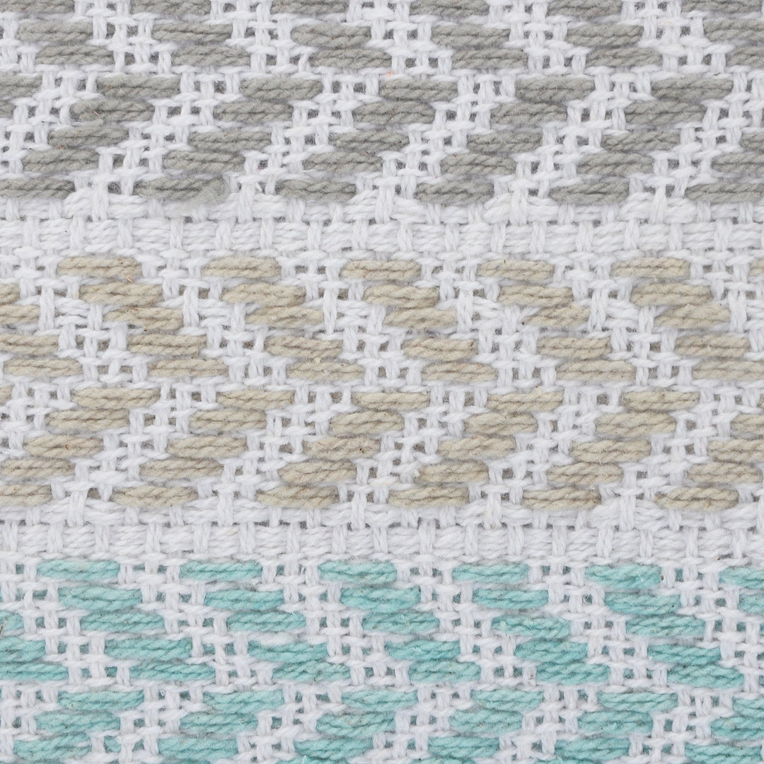 Hand-Woven Chevron Cotton Throw Pillow Rajani Home Color: Turquoise