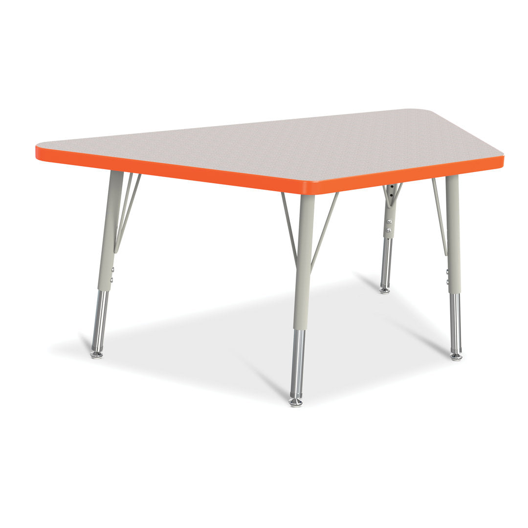 Berries® Trapezoid Activity Tables Jonti-Craft Size: 28" W x 48" D (Elementary size: 15" - 24" H) Side Finish: Maple
