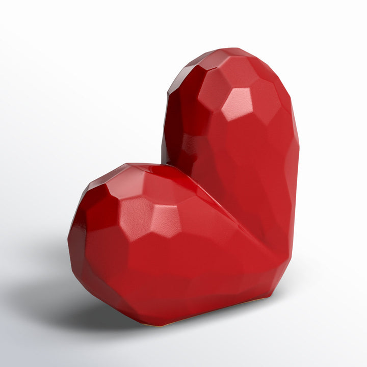 Modern Heart Novelty Sculpture Etta Avenue™ Teen Size: 11" H x 5" W x 11" D Finish: Red